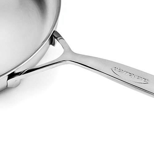 Demeyere 5-Plus 11" Fry Pan Skillet with Glass Lid - 5-Ply Stainless Steel, Made in Belgium
