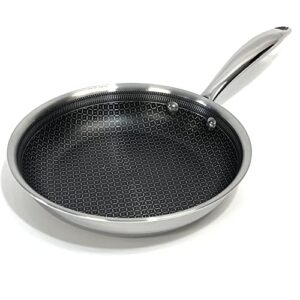 lexi home tri-ply 8" stainless steel scratch resistant nonstick frying pan