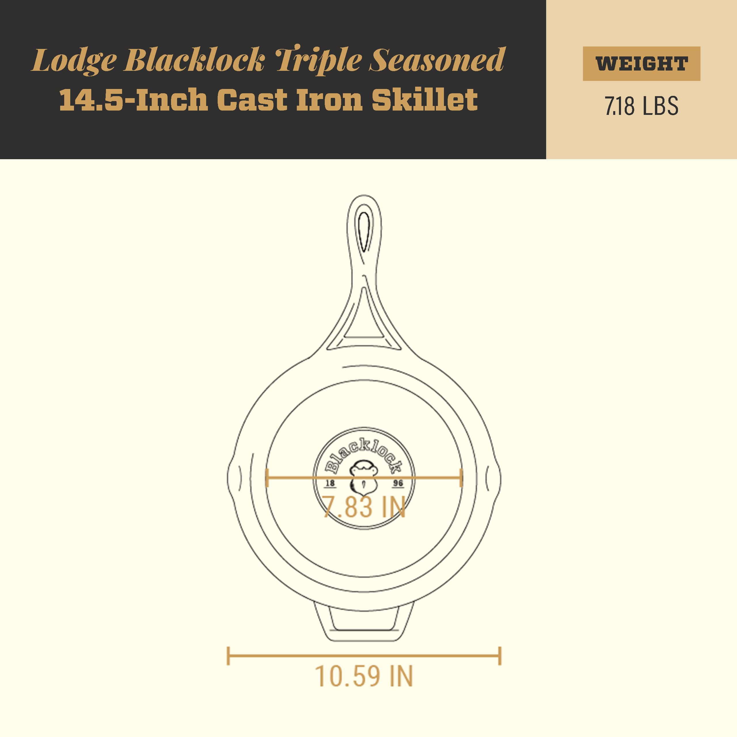 Lodge Blacklock Cast Iron Skillet Set - 10.25" & 12" Skillets - Preseasoned Cast Iron Skillet Pans - Easy Cleanup - Lightweight Design - Cast Iron Cookware - Premium Cast Iron Skillets