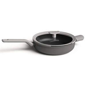 berghoff leo non-stick cast aluminum sauté pan 10.25" 3.2 qt. with glass lid soft-touch stay-cool handle pfoa-free coating induction compatible