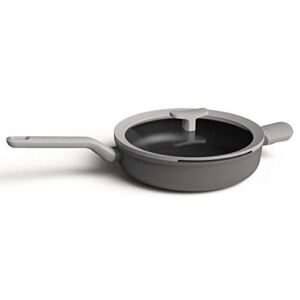 BergHOFF Leo Non-stick Cast Aluminum Sauté Pan 10.25" 3.2 qt. With Glass Lid Soft-touch Stay-cool Handle PFOA-Free Coating Induction Compatible