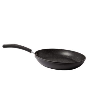 millvado 11" nonstick frying pan: large skillet with heavy duty non stick coating - black silicone handle - induction compatible frypans