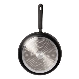 Millvado 11" Nonstick Frying Pan: Large Skillet With Heavy Duty Non Stick Coating - Black Silicone Handle - Induction Compatible Frypans