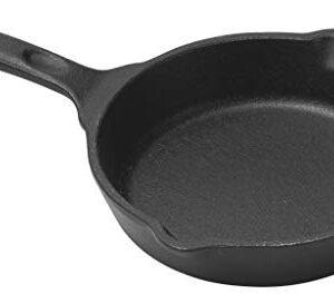 Winco Commercial-Grade Cast Iron Skillet with Handle, 5"