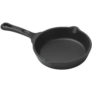 winco commercial-grade cast iron skillet with handle, 5"