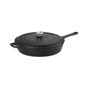 tramontina covered cast iron skillet 12.5 inch, 80131/340ds
