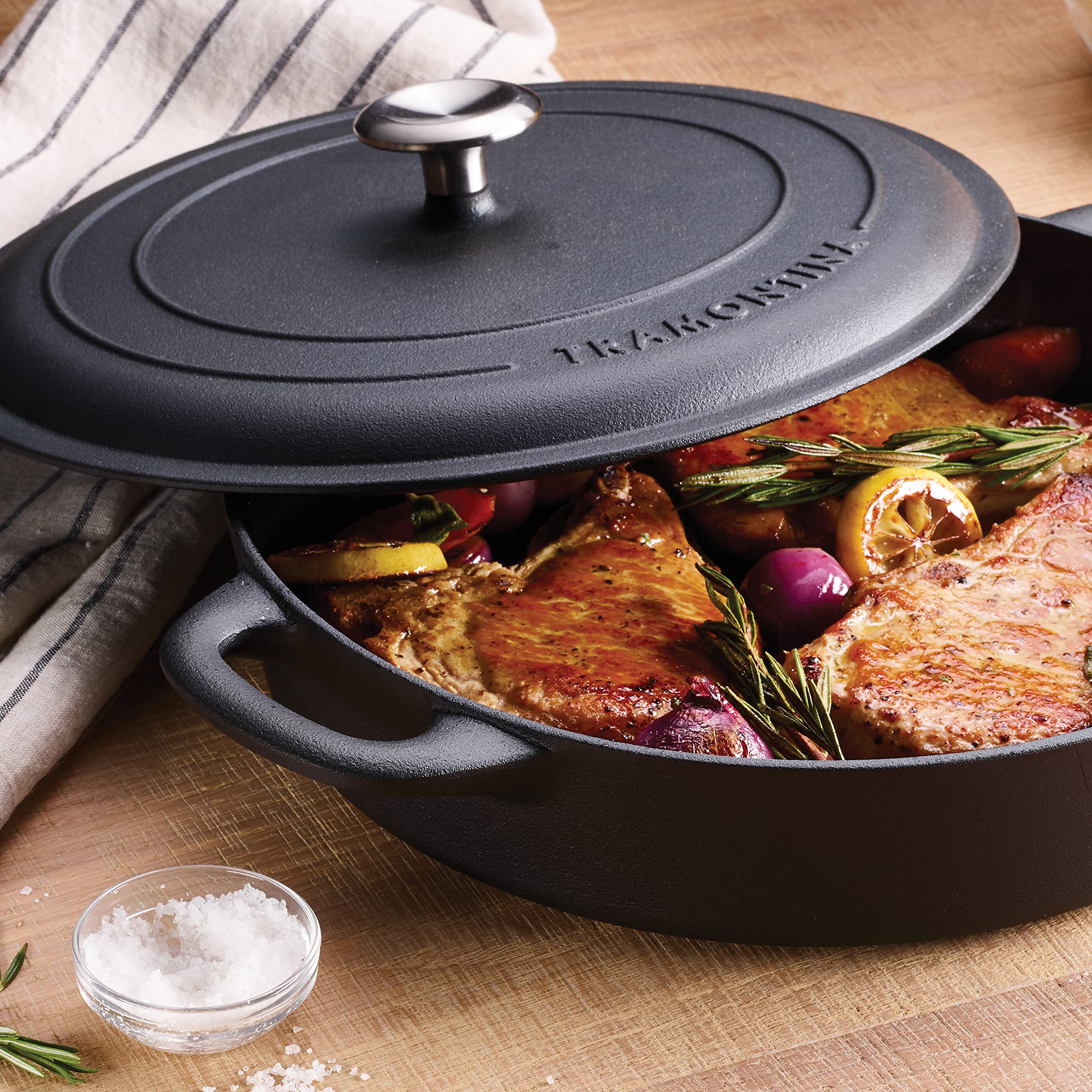 Tramontina Covered Cast Iron Skillet 12.5 inch, 80131/340DS