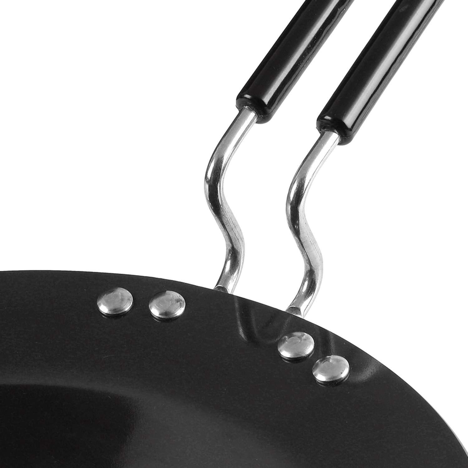 Vinod Hard Anodized Tawa - 30cm (5.25 mm Thickness) with Triple Riveted and Virgin Bakelite Handle (Induction and Gas Stove Friendly), ISI Certified - Black