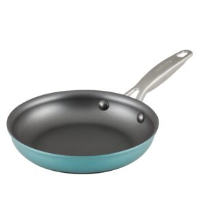 anolon achieve hard anodized nonstick frying pan/skillet, 8.25 inch, teal