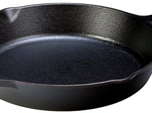 Lodge Seasoned Cast Iron Skillet with Scrub Brush- 12 inch Cast Iron Frying Pan With 10 inch Bristle Brush