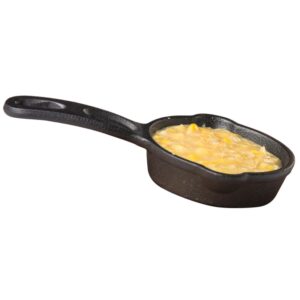 tablecraft products cw30122 cast iron mini round skillet 3⅝" dia (6⅞" with handle) x 1¼" d, 1.25" height, 4.125" width, 6.875" length