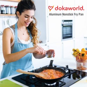 dokaworld Frying Pan Nonstick 11 inch - Big Frying Pan - Induction Frying Pan Detachable Handle - Large Nonstick Fry Pan - Large Skillet Fry Pan - Nonstick Pan - Aluminum Stir Fry Pan