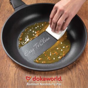 dokaworld Frying Pan Nonstick 11 inch - Big Frying Pan - Induction Frying Pan Detachable Handle - Large Nonstick Fry Pan - Large Skillet Fry Pan - Nonstick Pan - Aluminum Stir Fry Pan