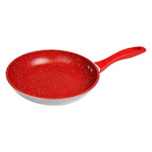 ダイレクトテレショップ Direct Teleshop Flavor Stone 9.4 inches (24 cm) Frying Pan Saute Pan Single Item (Red) Non-stick