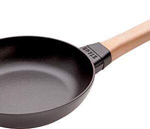 STAUB Frying Pan with Wooden Handle Diameter 20 cm,Black