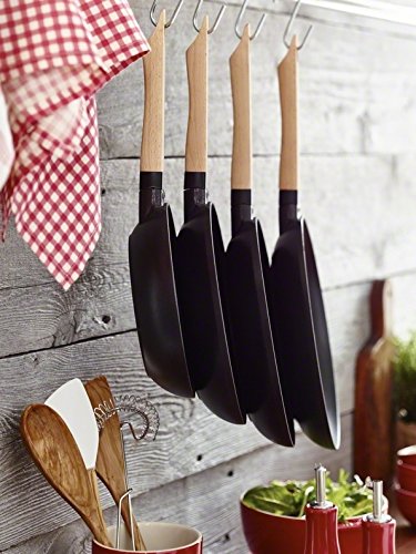 STAUB Frying Pan with Wooden Handle Diameter 20 cm,Black