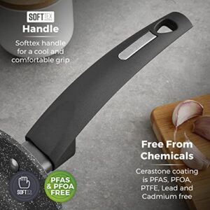 Tower Cerastone Forged Aluminium Frying Pan with Easy Clean Non-Stick Ceramic Coating, 28 cm, Graphite