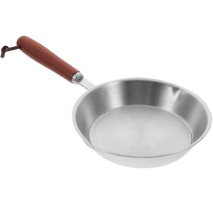 luxshiny stainless steel oil pan, mini egg frying pan mini skillet pan for home restaurant kitchen (12cm)