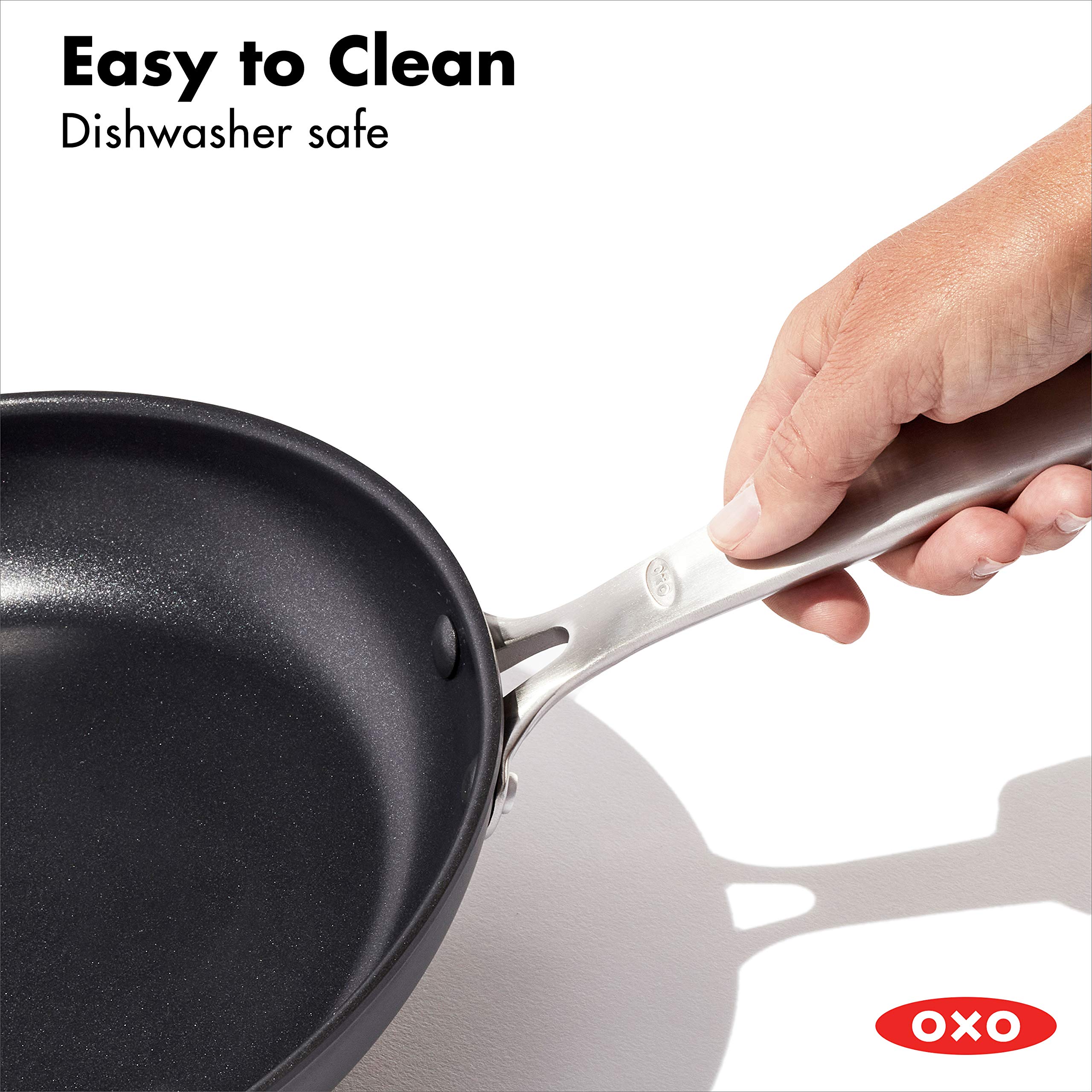 OXO Good Grips Pro Hard Anodized PFOA-Free Nonstick 11" Griddle Pan, Black & Good Grips Pro Hard Anodized PFOA-Free Nonstick 8" Frying Pan Skillet, Black