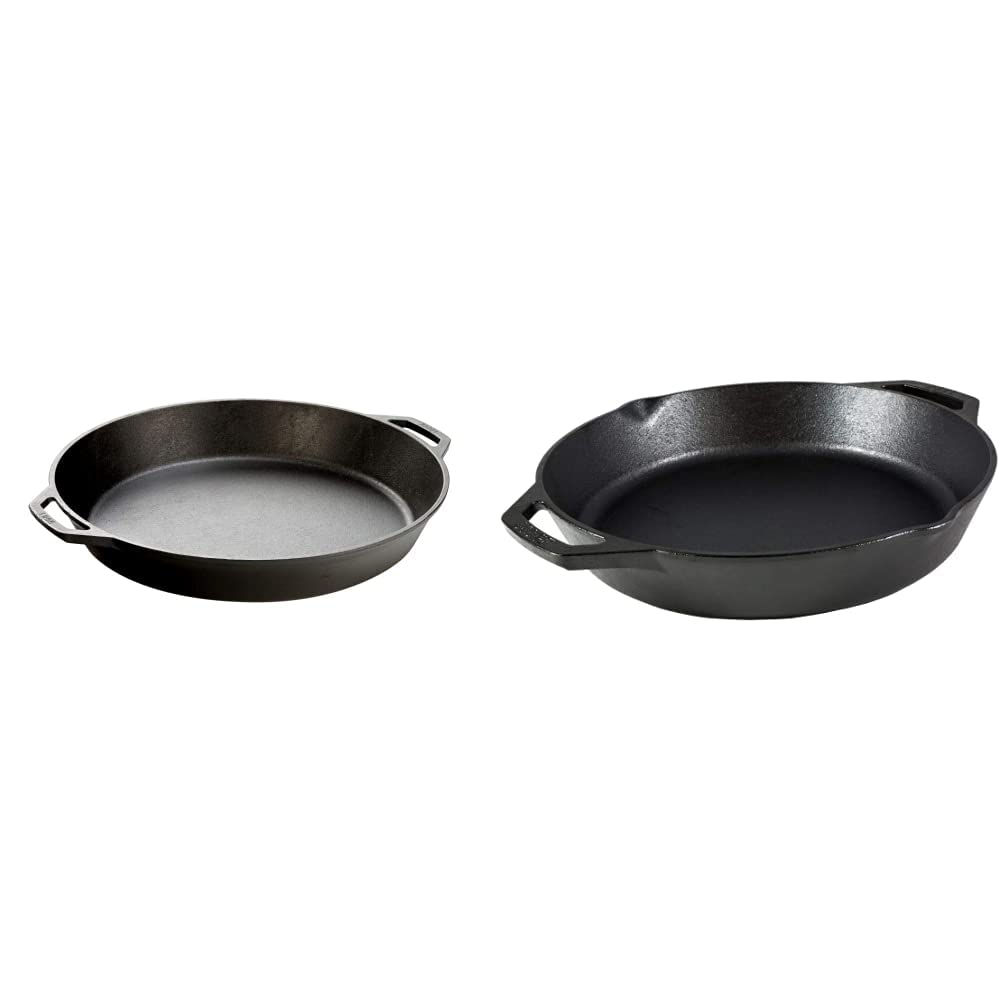 Lodge 17-Inch Cast Iron Skillet + 12-Inch Cast Iron Skillet