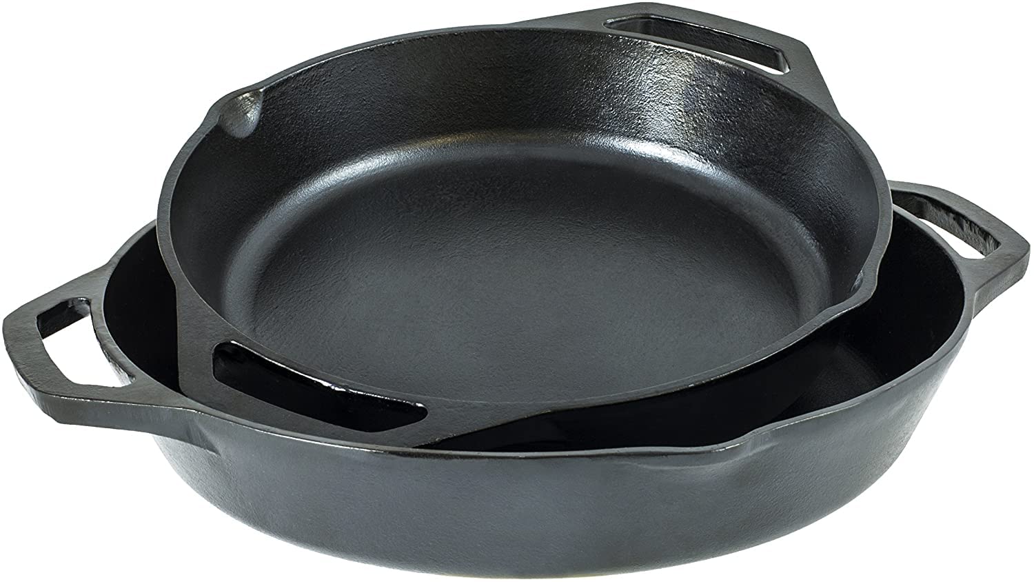 Lodge 17-Inch Cast Iron Skillet + 12-Inch Cast Iron Skillet