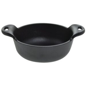 lodge hmsb 12 oz. heat treated cast iron mini serving bowl
