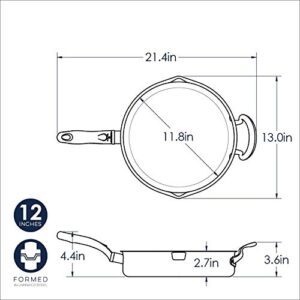 Nordic Ware Professional Weight 12 Inch Texas Skillet With Helper Handle