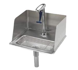 t&s brass b-1235 water station pedestal glass filler drip pan glass filler with splash guard