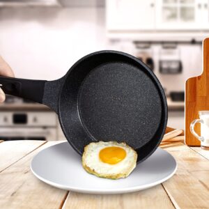 Concord 4 Pc Marble Coated Nonstick Cast Aluminum Fry Pan Skillet Set 4 Sizes. Induction Compatible. Made in Korea