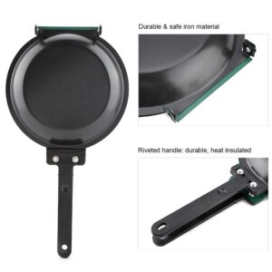 Frying Pan, Double Side Frying Pan Non-stick Flip Folding Frying Pan Fried Egg Pancake Maker, Nonstick Fry Skillet for Gas, Electric, Induction Cooktops for Household Kitchen Cookware