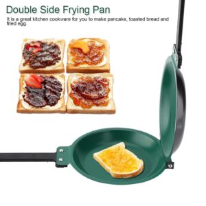 Frying Pan, Double Side Frying Pan Non-stick Flip Folding Frying Pan Fried Egg Pancake Maker, Nonstick Fry Skillet for Gas, Electric, Induction Cooktops for Household Kitchen Cookware