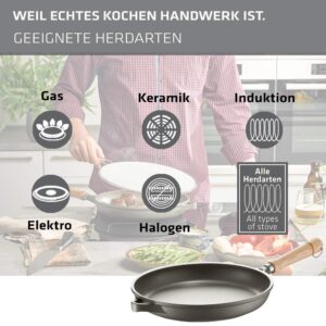 Berndes 0 Frying Pan Aluminium Black, Aluminium Wood, Black, 28 cm