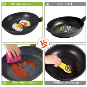 FAVIA 11in Non-stick Frying Pans Skillet Induction Compatible Dishwasher Safe PFOA Free