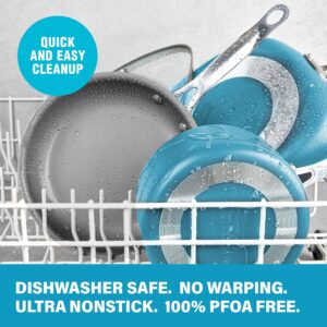 Gotham Steel Aqua Blue Nonstick Frying Pan Set, 2 Piece Non Stick Skillet Set, 8.5” & 9.5” Ceramic Nonstick Frying Pans for Cooking, Cooking Pans with Stay Cool Handles - Dishwasher Safe, Oven Safe