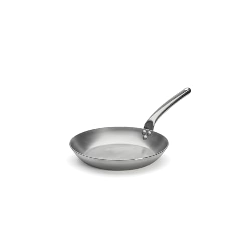 De Buyer 5130.28 Carbone Plus Round Frying Pan with Stainless Steel Cold Handle, 28 cm Diameter