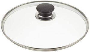 ballarini 334 °f02.24 glass lid 24 cm stainless steel lid and knob, black/clear, 6 x 24.6 x 24.6 cm