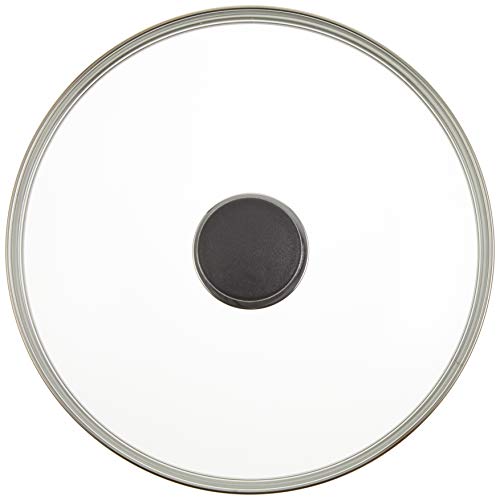 BALLARINI 334 °F02.24 Glass Lid 24 cm Stainless Steel Lid and Knob, Black/Clear, 6 x 24.6 x 24.6 cm