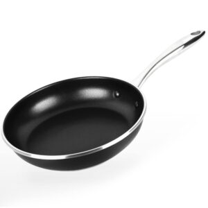 magefesa prisma – 9.4 inches skillet, frying pan, made in 18/10 stainless steel, triple layer non-stick, for all types of kitchens, induction, dishwasher and oven safe up to 392ºf