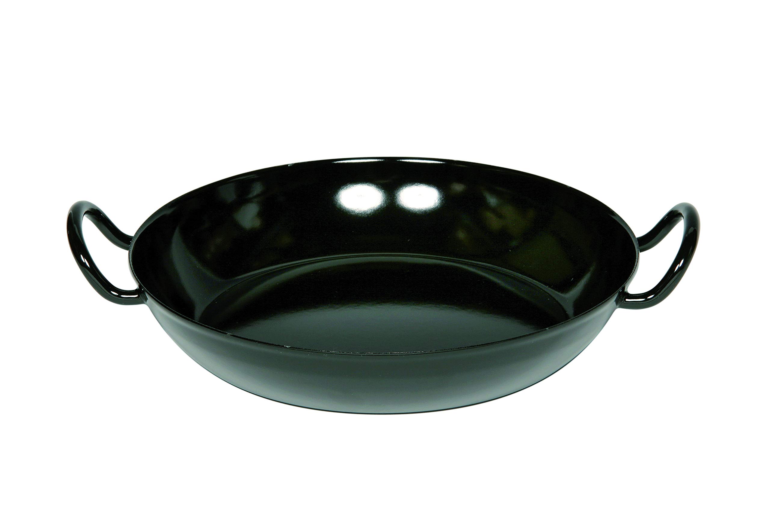 Riess, 0600-022, Gourmet pan 20, Classic - SCHWARZEMAILLE, Diameter 20 cm, Height 5.2 cm, Enamel, Black, Induction