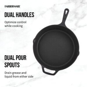 Hoan 5275954 Barbeque Cast Iron Skillet, Black