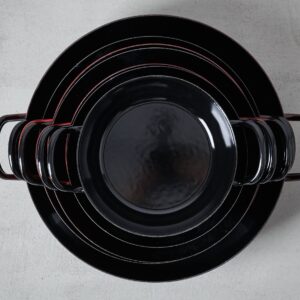 Riess, 0600-022, Gourmet pan 20, Classic - SCHWARZEMAILLE, Diameter 20 cm, Height 5.2 cm, Enamel, Black, Induction
