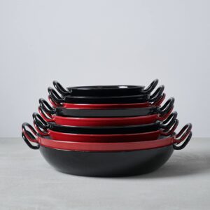 Riess, 0600-022, Gourmet pan 20, Classic - SCHWARZEMAILLE, Diameter 20 cm, Height 5.2 cm, Enamel, Black, Induction