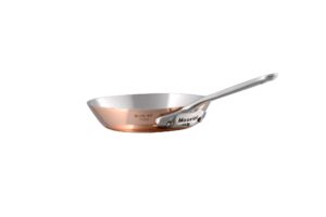 mauviel m'minis 1 mm copper & stainless steel mini frying pan with stainless steel handle, 4.72-in, made in france