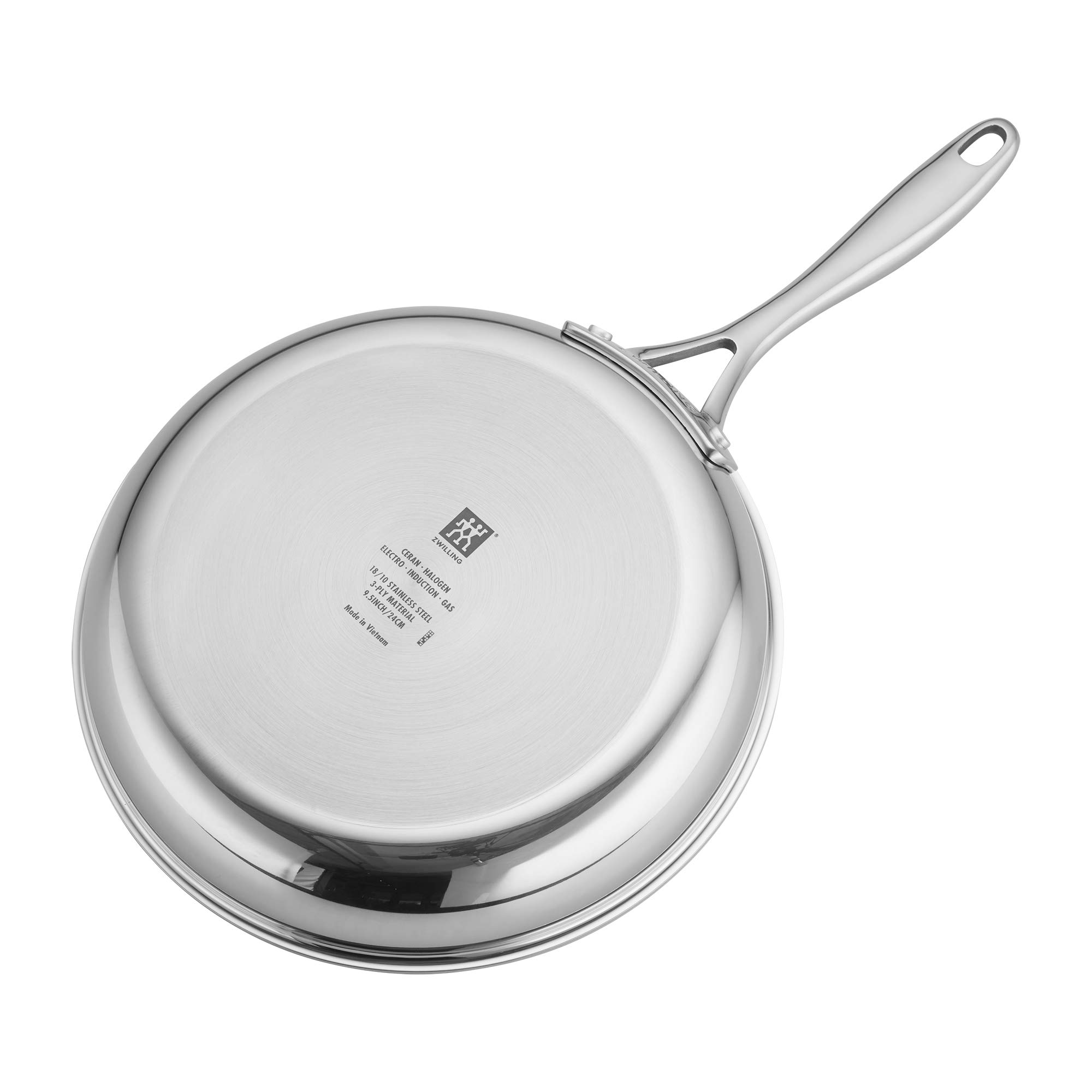 ZWILLING Clad CFX 9.5-inch Stainless Steel Ceramic Nonstick Fry Pan with Lid