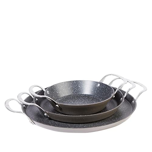 Curtis Stone 3-piece Dura-Pan Nonstick Nesting Skillet Set 772-245 (Renewed)