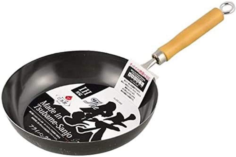 Pearl Metal HB-2403 Tsubamesanjo Iron Frying Pan, 10.2 inches (26 cm), Induction Heating Compatible, The Iron