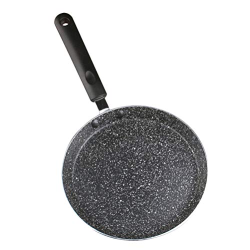 DOITOOL 6 Inch Metal Fry Pan Nonstick Frying Pan Egg Pan Skillet Practical Kicthen Cookware for Home Restaurant Black