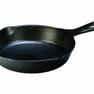 Lodge Cast Iron Skillet with Red Mini Silicone Hot Handle Holder, 8-inch & Pre-Seasoned 6-1/2-Inch Skillet