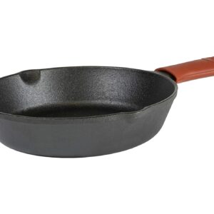 Lodge Cast Iron Skillet with Red Mini Silicone Hot Handle Holder, 8-inch & Pre-Seasoned 6-1/2-Inch Skillet