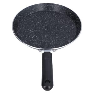 8in frying pan flat bottomed pancake pan, maifan stone frying pan induction cooker non-stick pancake for kitchen induction cooker(black)
